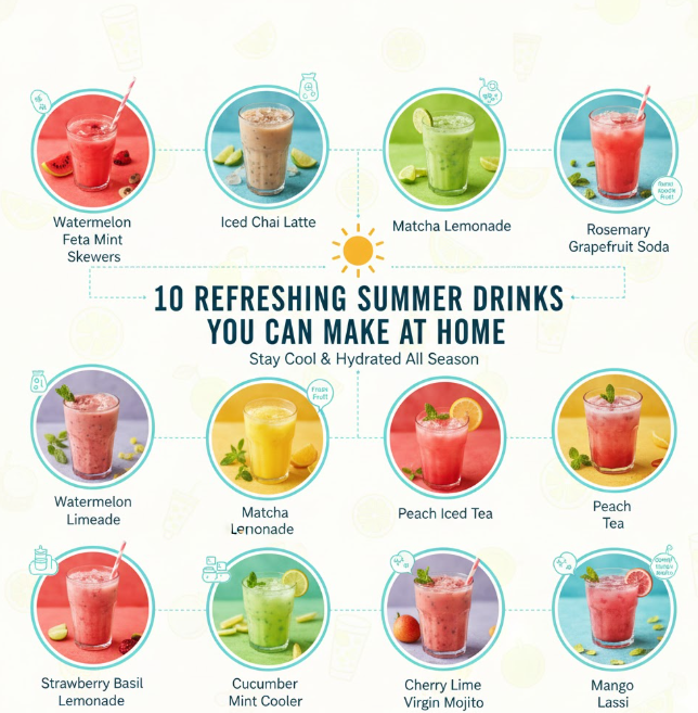 10 Refreshing Summer Drinks You Can Make at Home