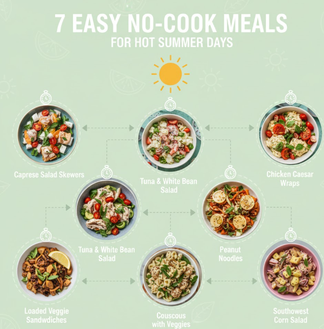 7 Easy No-Cook Meals for Hot Summer Days