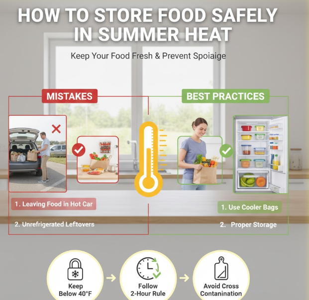How to Store Food Safely in Summer Heat